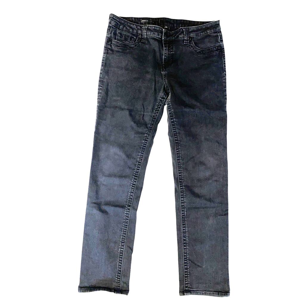 KUT From The Kloth Womens Size 14 Straight Leg Denim Jeans Faded Black Stretch